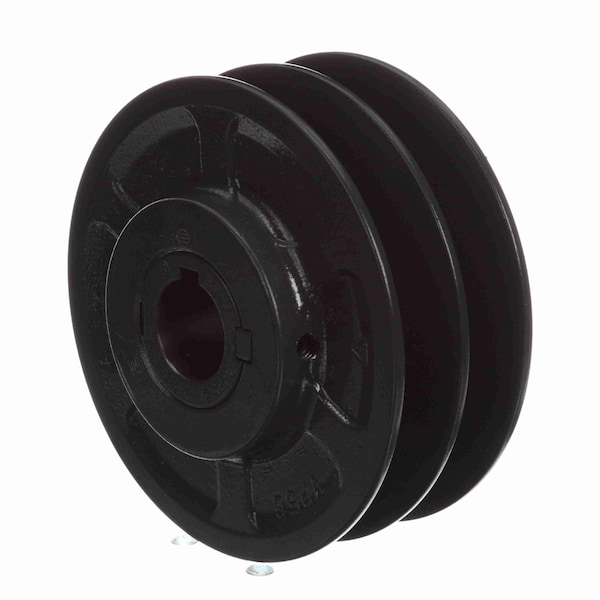 2 Groove Cast Iron Finish Bore Fhp Variable Pitch Sheave, 2VP56X28MM